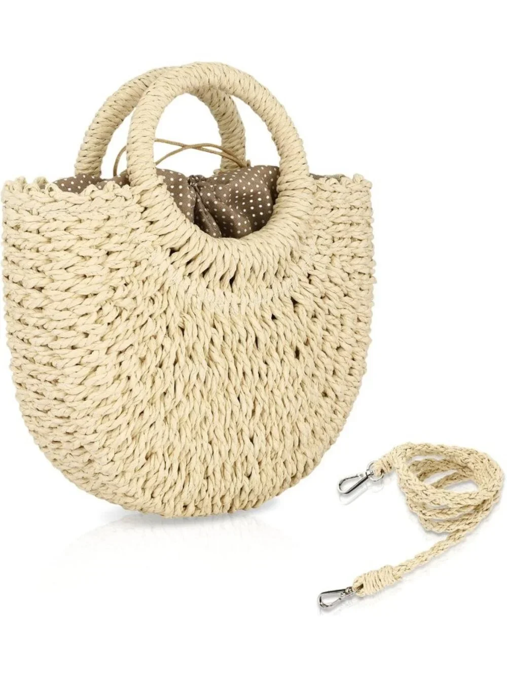 Chic Straw Hobo Bag for Women | Small Crossbody Beach Purse | Woven Rattan